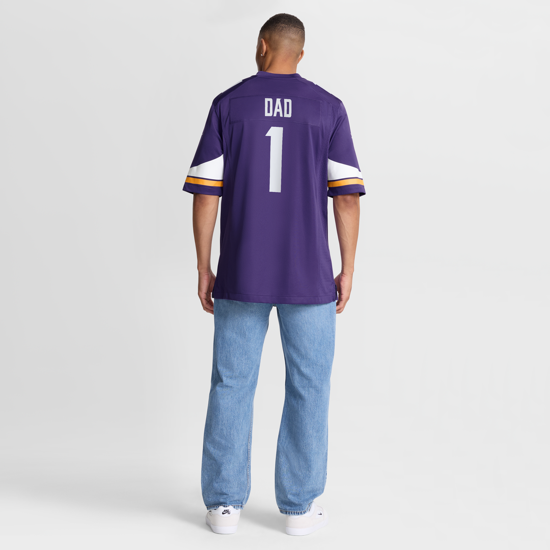 Number 1 Dad Minnesota Vikings Nike Game Official Jersey - Purple