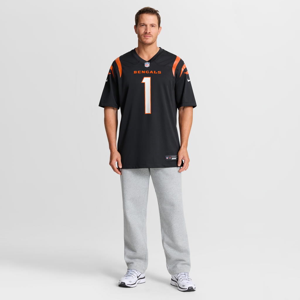 Number 1 Groom Cincinnati Bengals Nike Game Official Jersey - Black