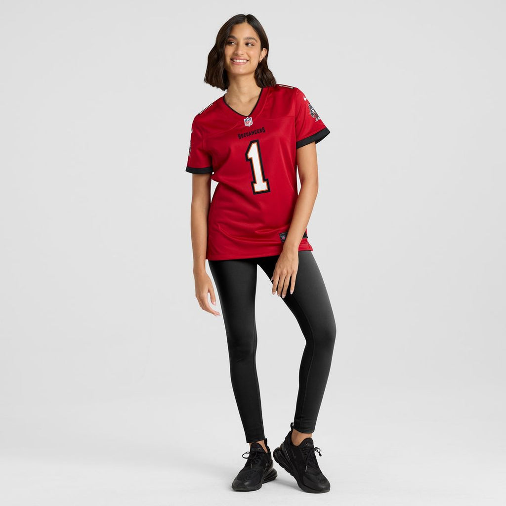 Number 1 Bride Tampa Bay Buccaneers Nike Women's Game Official Jersey - Red