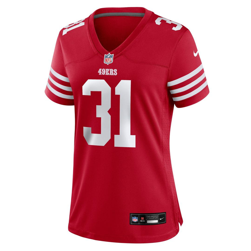 Isaac Guerendo San Francisco 49ers Nike Women's Team Game Jersey - Scarlet