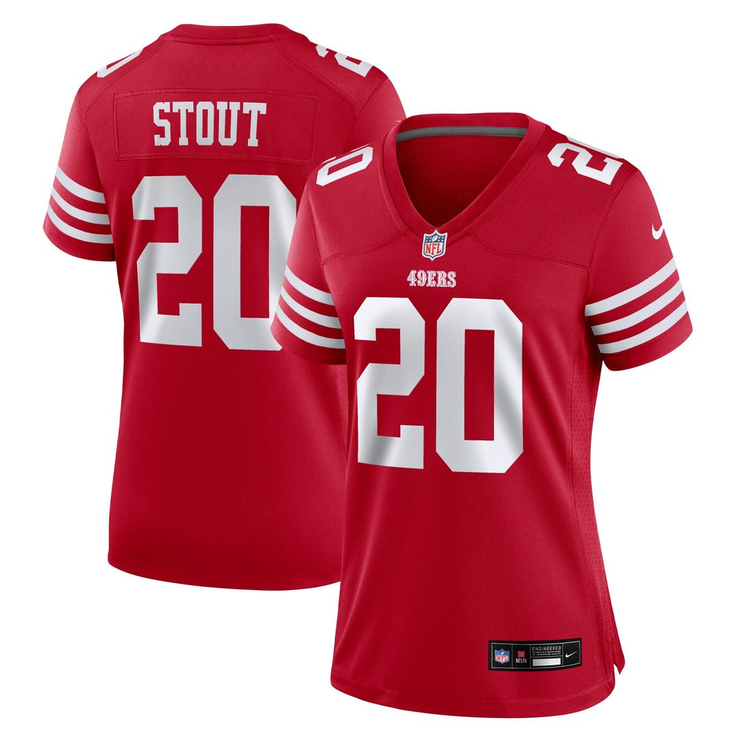 Upton Stout San Francisco 49ers Nike Women's Team Game Official Jersey -  Scarlet