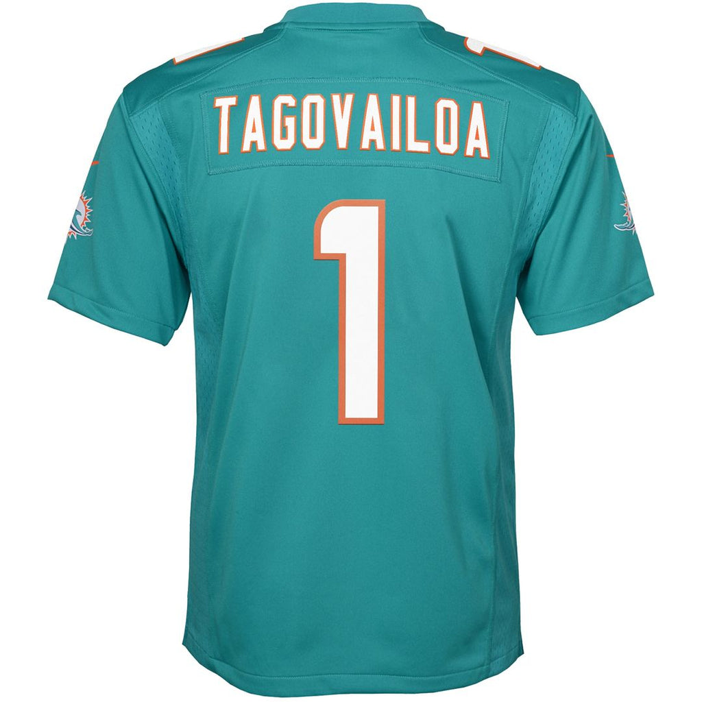 Tua Tagovailoa Miami Dolphins Nike Youth Game Official Jersey - Aqua