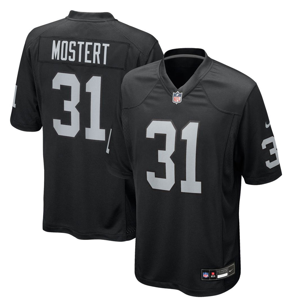 Raheem Mostert Las Vegas Raiders Nike Team Game Official Jersey -  Black