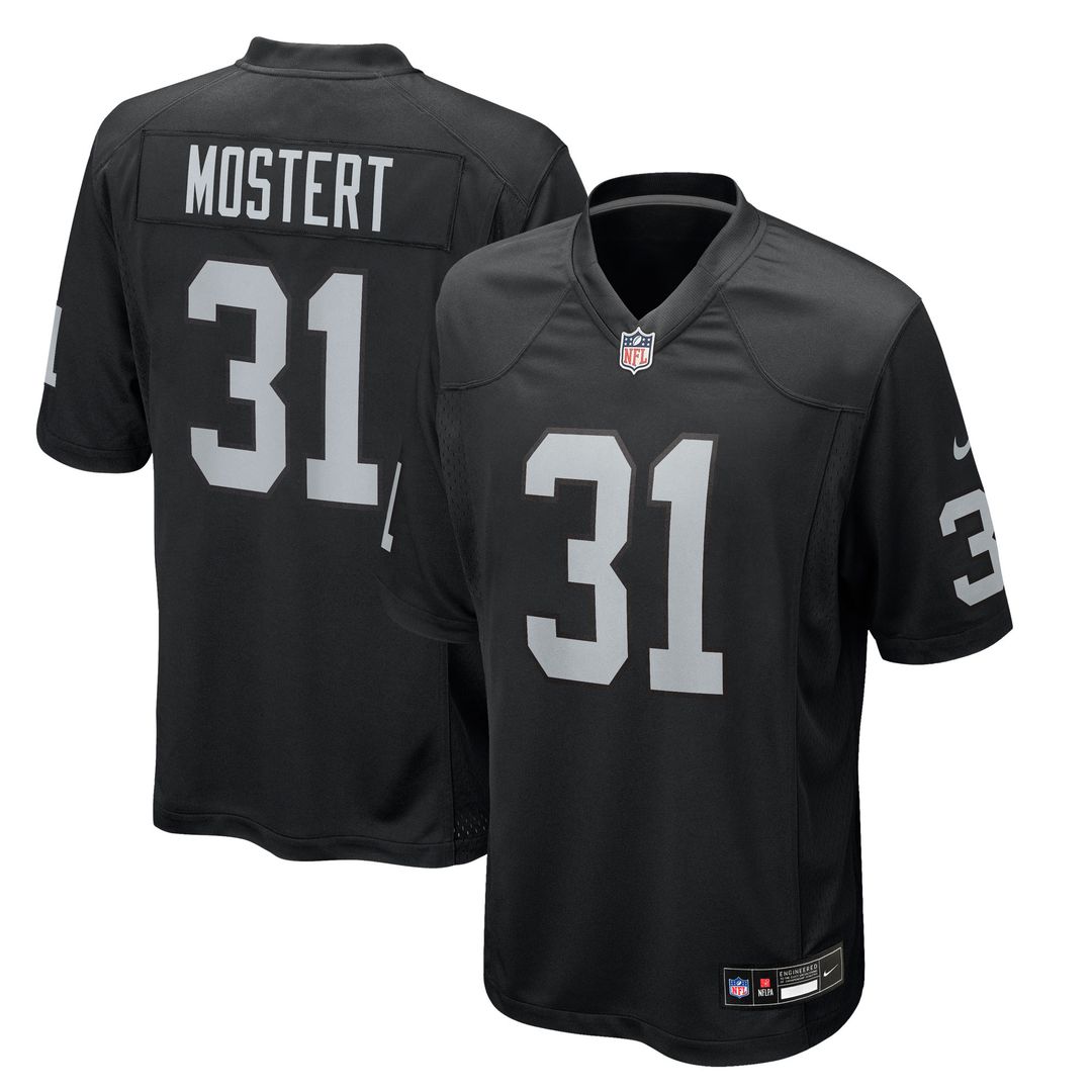 Raheem Mostert Las Vegas Raiders Nike Team Game Official Jersey -  Black