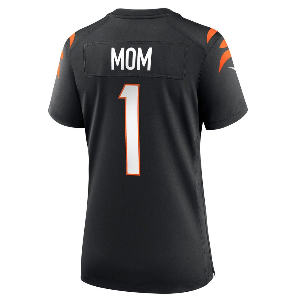Number 1 Mom Cincinnati Bengals Nike Women's Game Official Jersey - Black