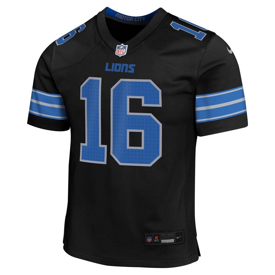 Jared Goff Detroit Lions Nike Youth Game Official Jersey - Black