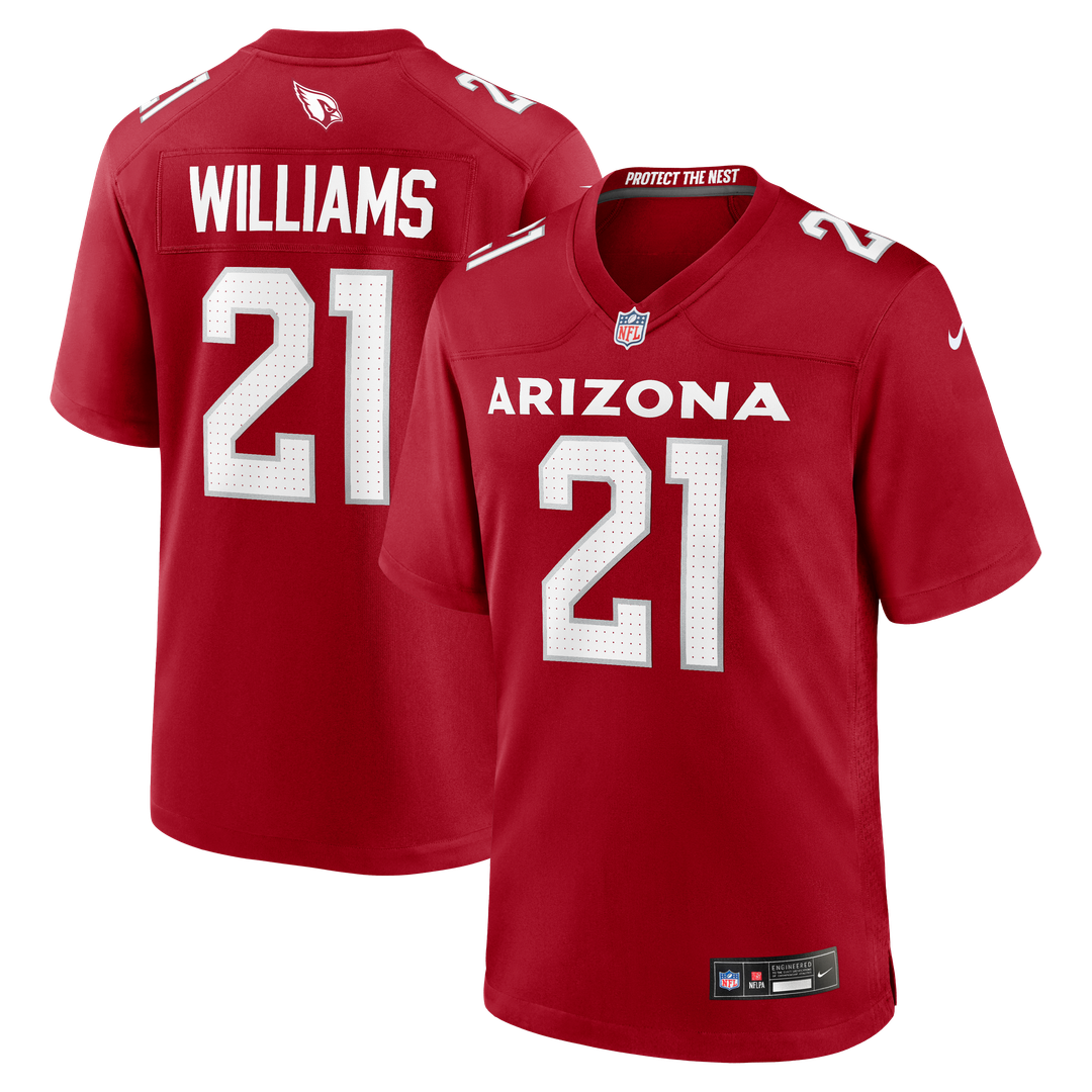 Garrett Williams Arizona Cardinals Nike  Game Official Jersey -  Cardinal