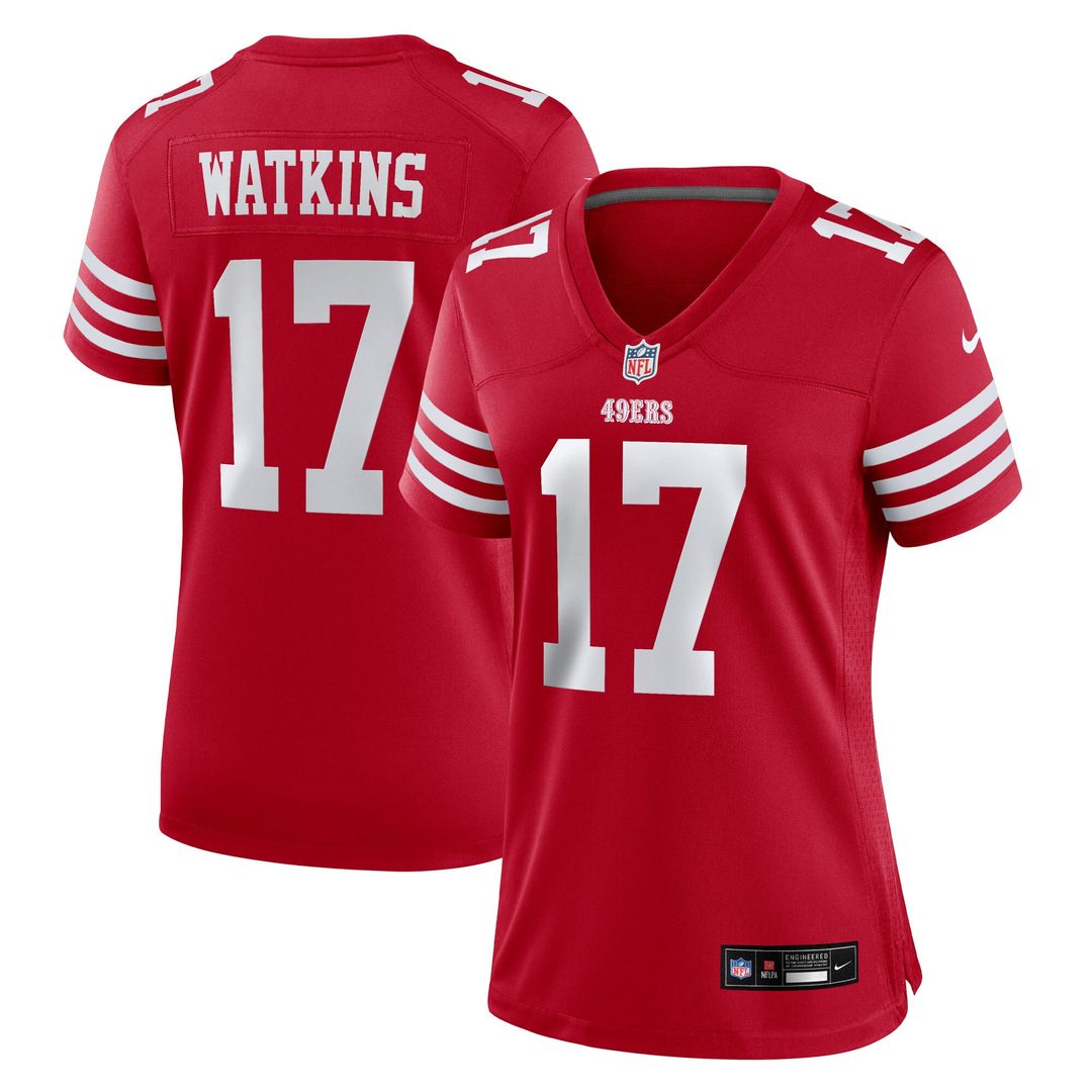 Jordan Watkins San Francisco 49ers Nike Women's Team Game Jersey - Scarlet