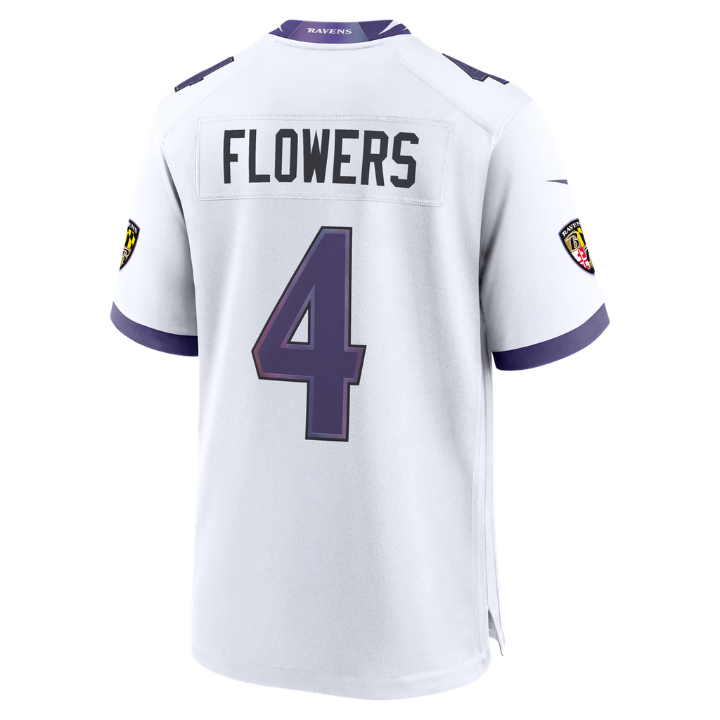 Zay Flowers Baltimore Ravens Nike Alternate Game Official Jersey - Purple