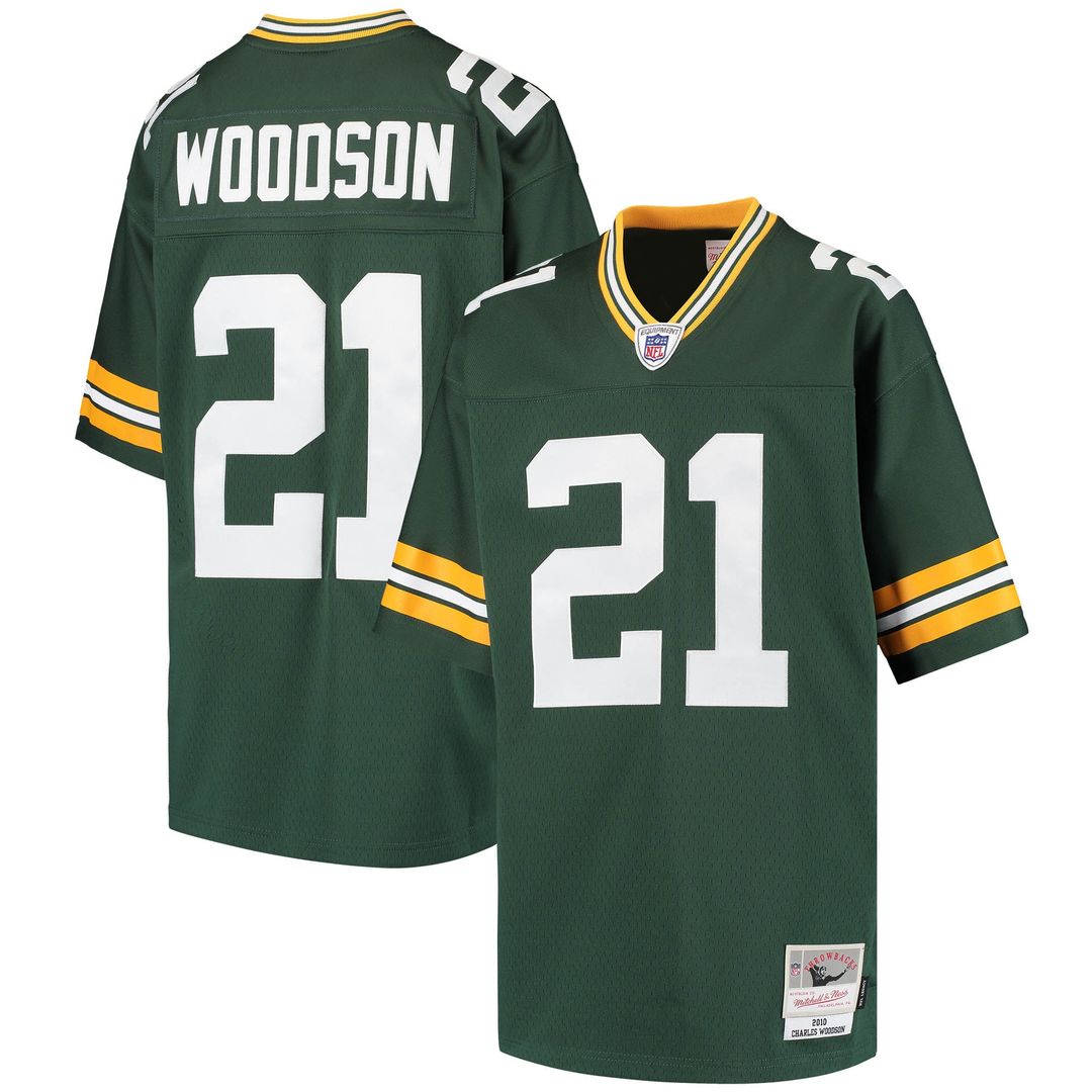Charles Woodson Green Bay Packers Mitchell & Ness Youth Retired Player Legacy Official Jersey - Green