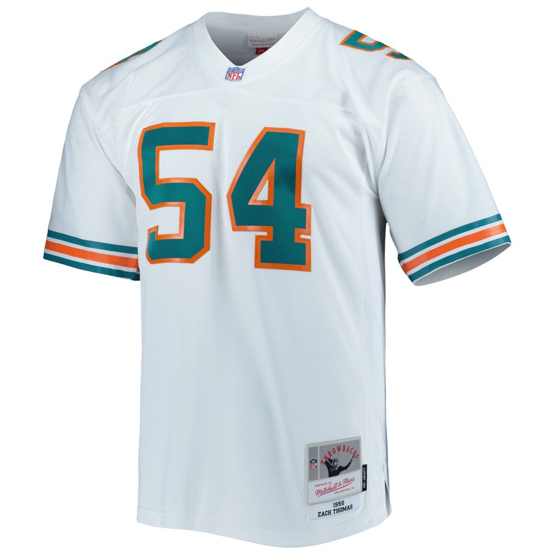 Zach Thomas Miami Dolphins Mitchell & Ness Legacy Replica Official Jersey - Aqua