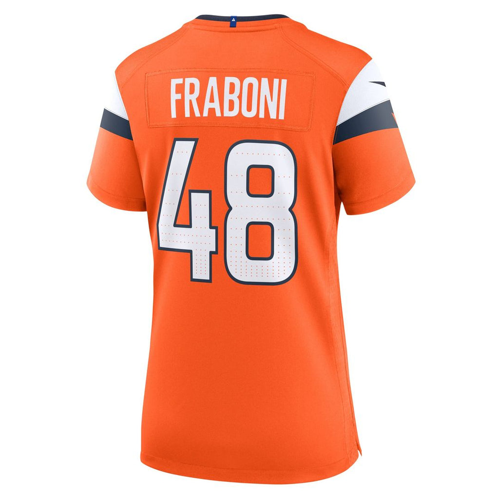 Mitchell Fraboni Denver Broncos Nike Women's Team Game Jersey - Orange
