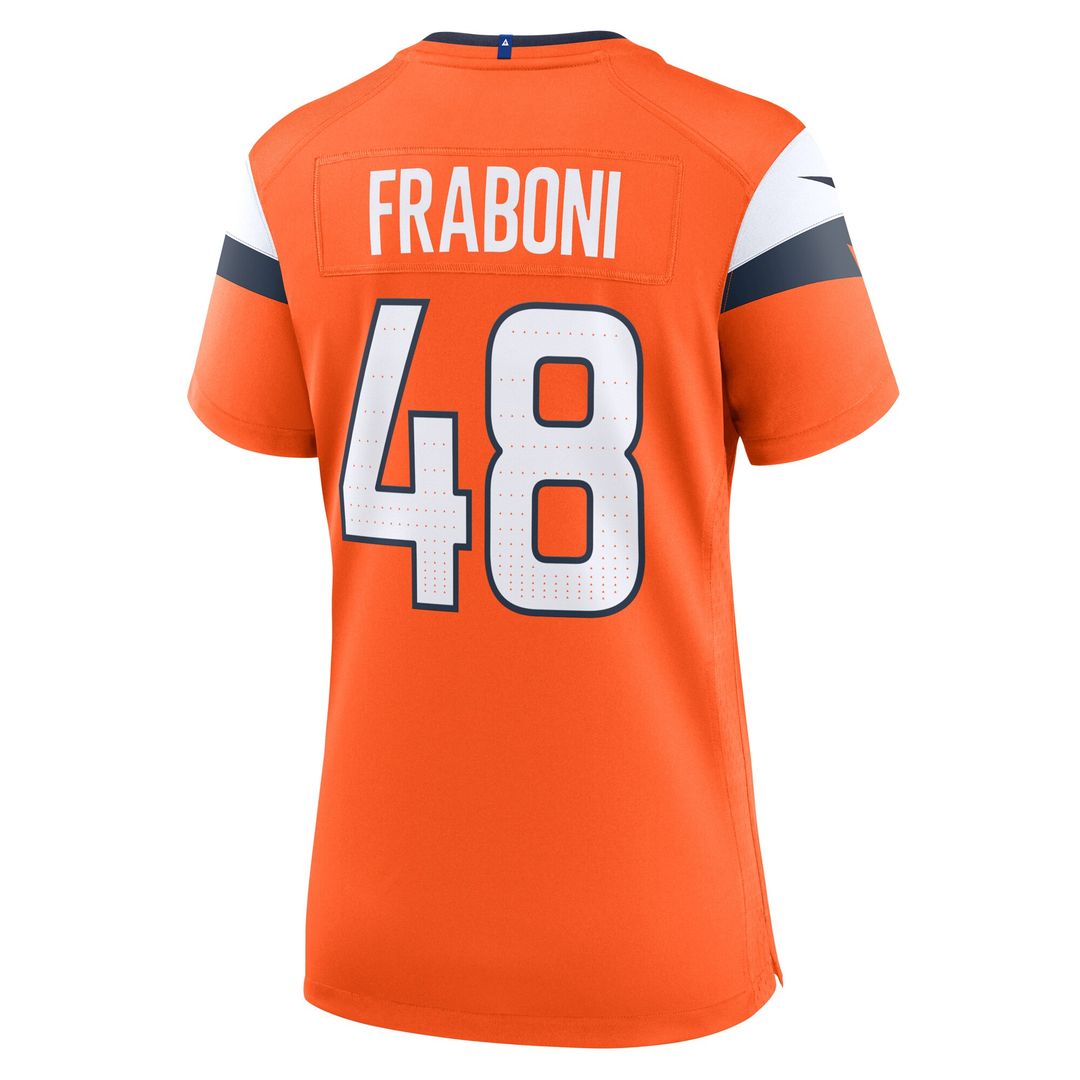 Mitchell Fraboni Denver Broncos Nike Women's Team Game Jersey - Orange