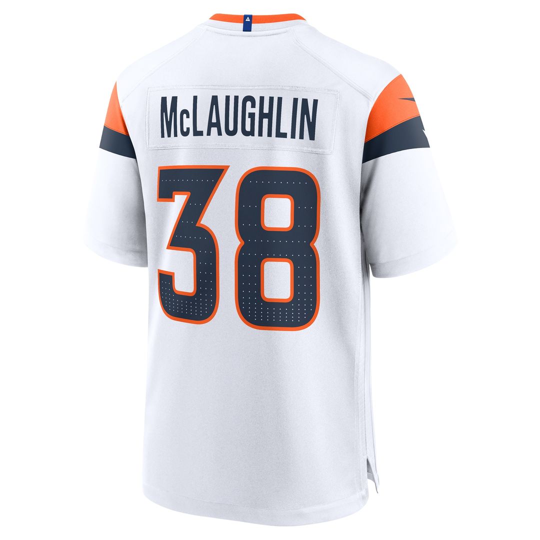 Jaleel McLaughlin Denver Broncos Nike Game Official Jersey -  White