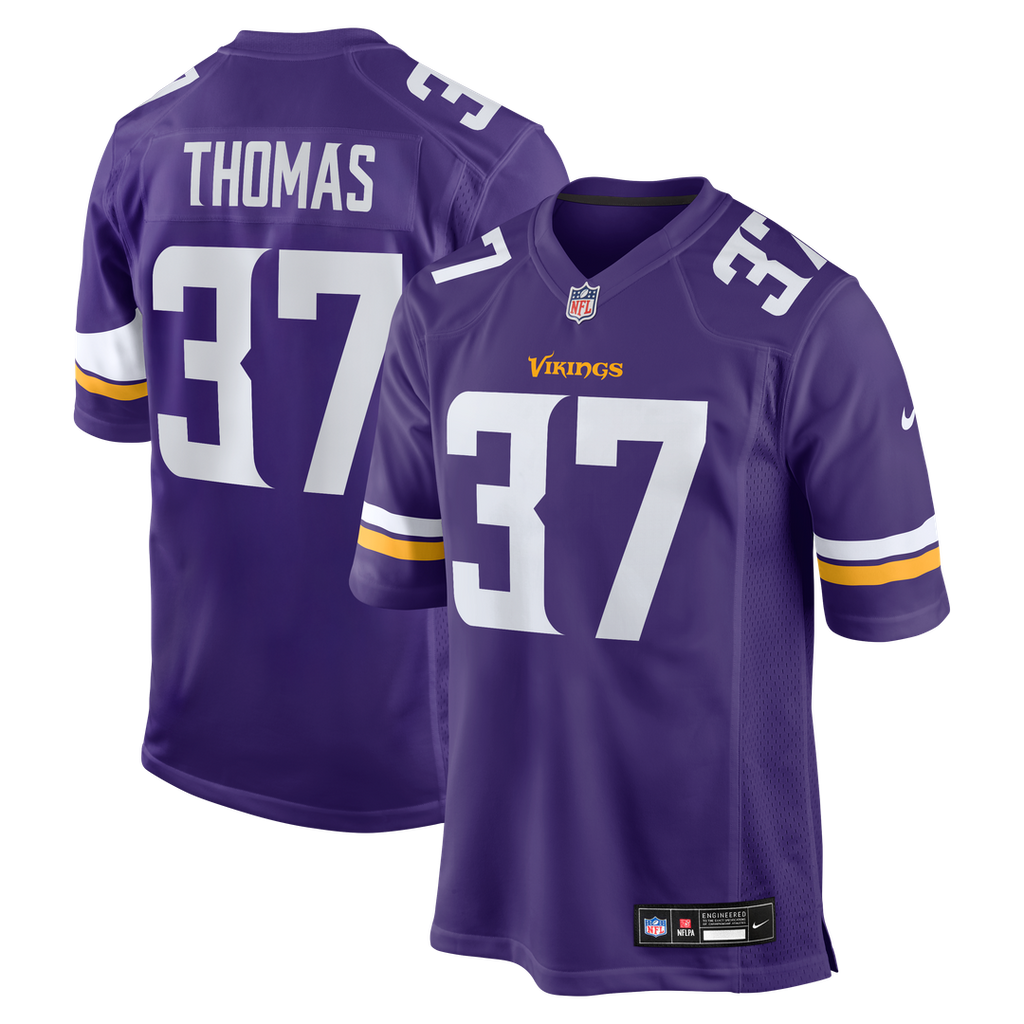 Tavierre Thomas Minnesota Vikings Nike Team Game Official Jersey -  Purple