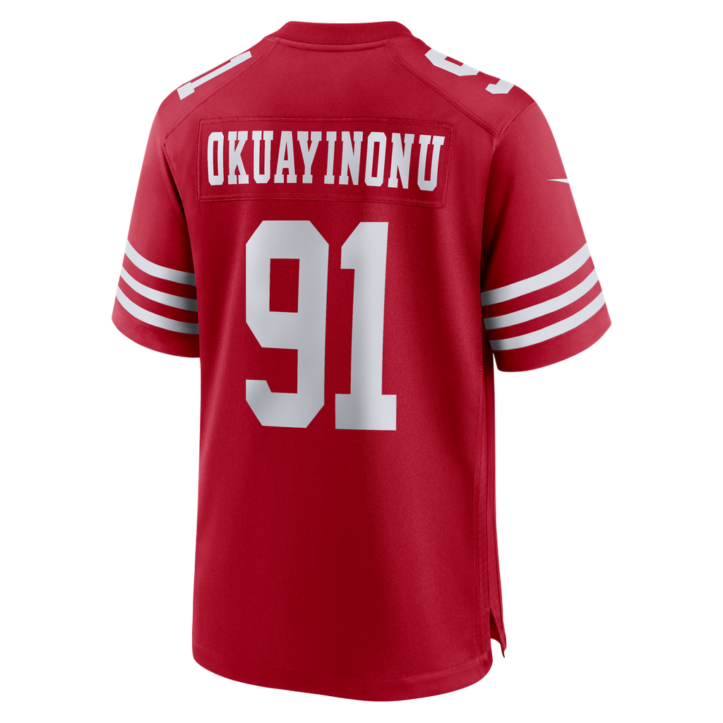 Sam Okuayinonu San Francisco 49ers Nike Team Game Jersey - Scarlet