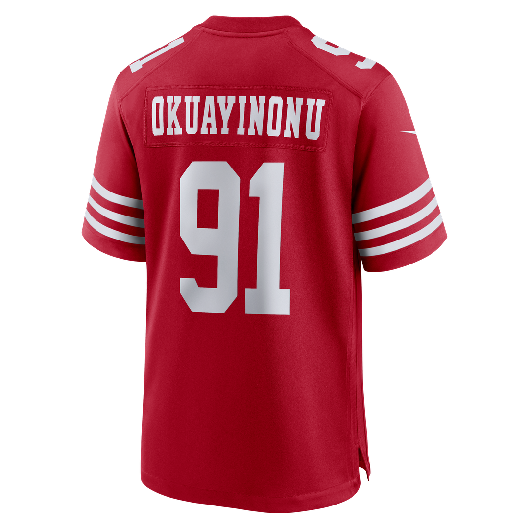 Sam Okuayinonu San Francisco 49ers Nike Team Game Jersey - Scarlet