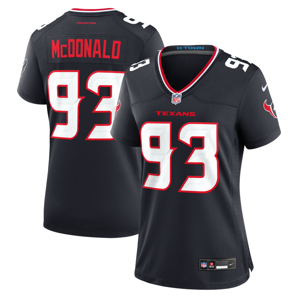 Kayden McDonald Houston Texans Nike Women's Team Game Official Jersey -  Navy