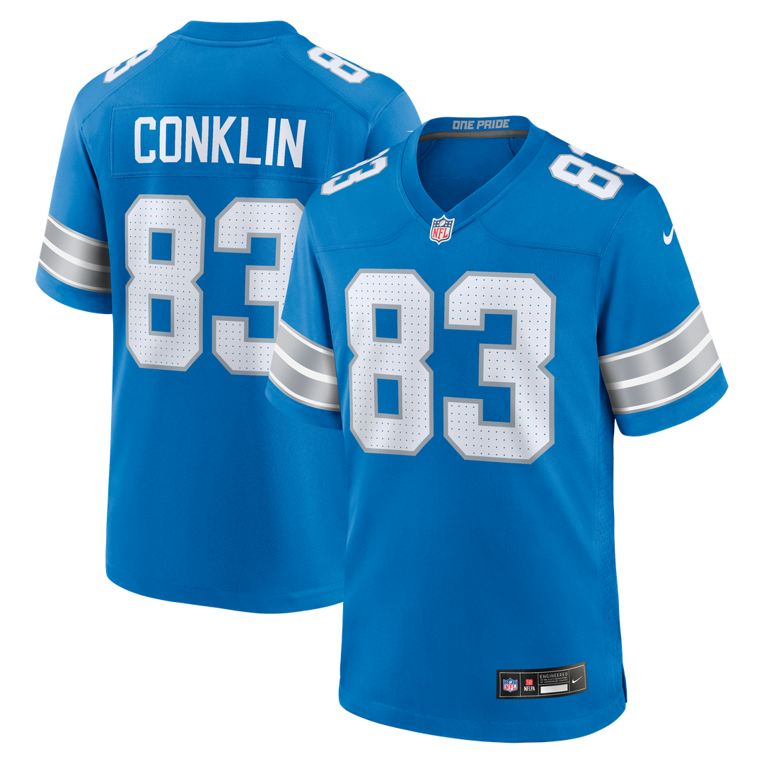 Tyler Conklin Detroit Lions Nike Team Game Jersey - Blue