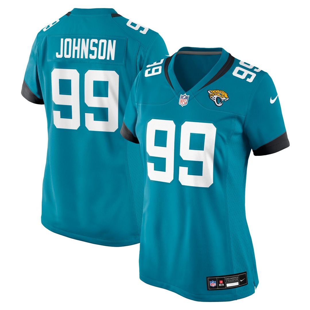 Austin Johnson Jacksonville Jaguars Nike Women's Team Game Jersey - Teal