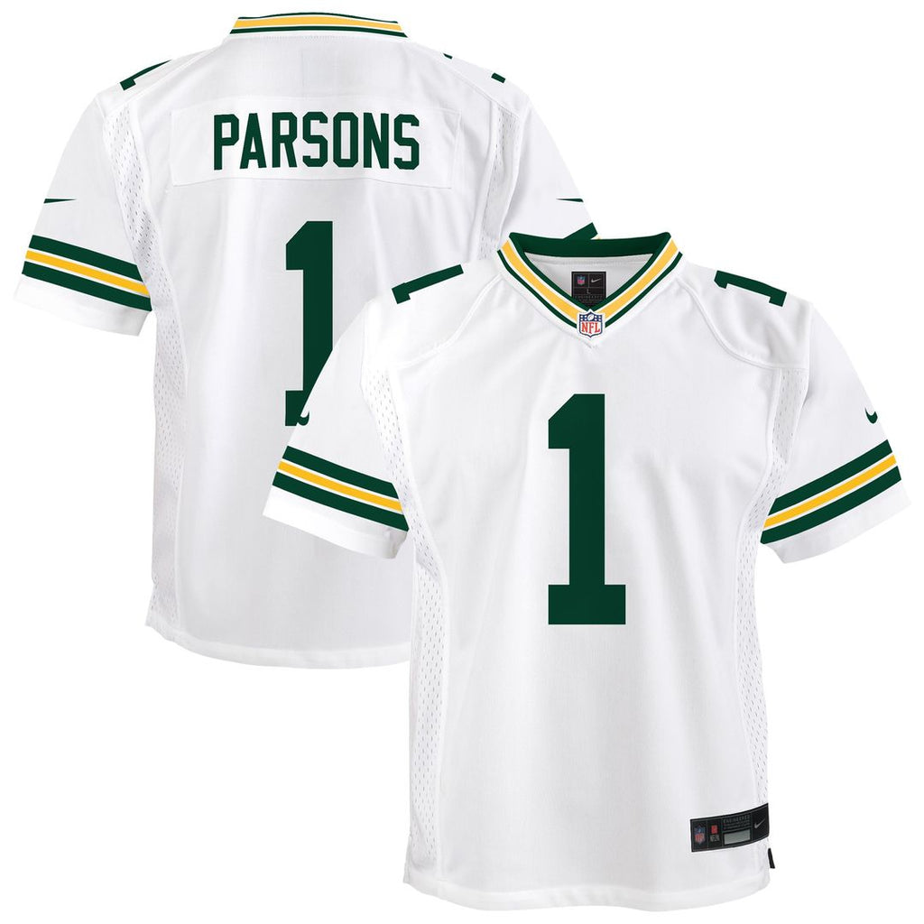 Micah Parsons Green Bay Packers Nike Youth White Game Official Jersey - White