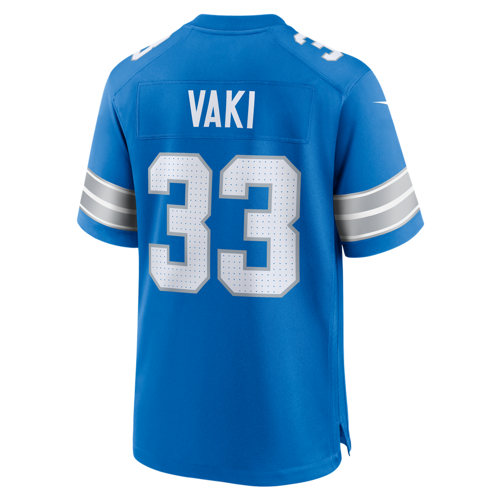 Sione Vaki Detroit Lions Nike Team Game Official Jersey -  Blue