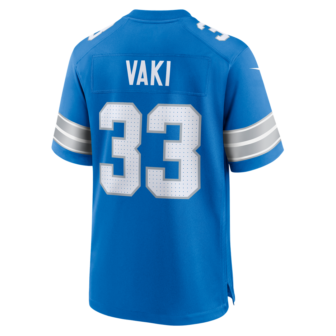 Sione Vaki Detroit Lions Nike Team Game Official Jersey -  Blue