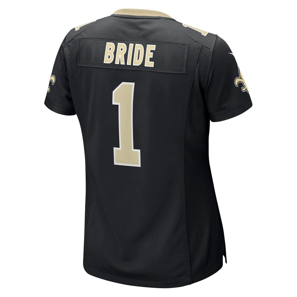 Number 1 Bride New Orleans Saints Nike Women's Game Official Jersey - Black