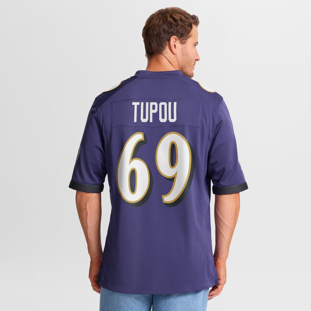 Josh Tupou Baltimore Ravens Nike Team Game Jersey - Purple