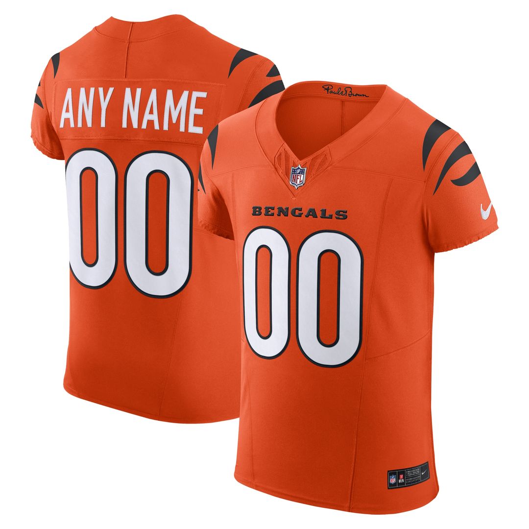 Cincinnati Bengals Nike Alternate Vapor F.U.S.E. Elite Custom Official Jersey - Men's Orange