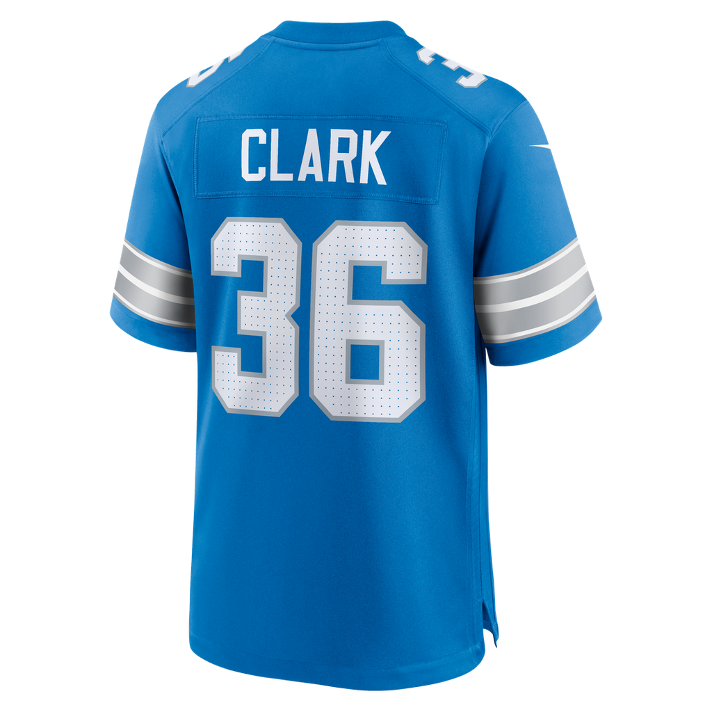 Chuck Clark Detroit Lions Nike Team Game Official Jersey - Blue