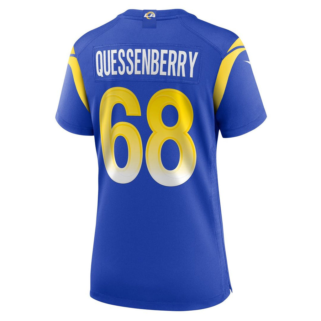 David Quessenberry Los Angeles Rams Nike Women's Team Game Official Jersey -  Royal