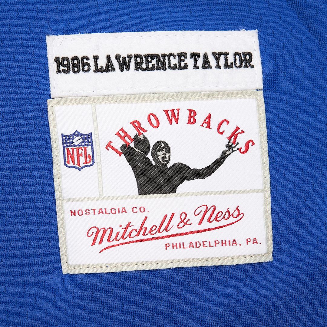 Lawrence Taylor New York Giants Mitchell & Ness Player Name & Number Hoodie Legacy Official Jersey - Royal