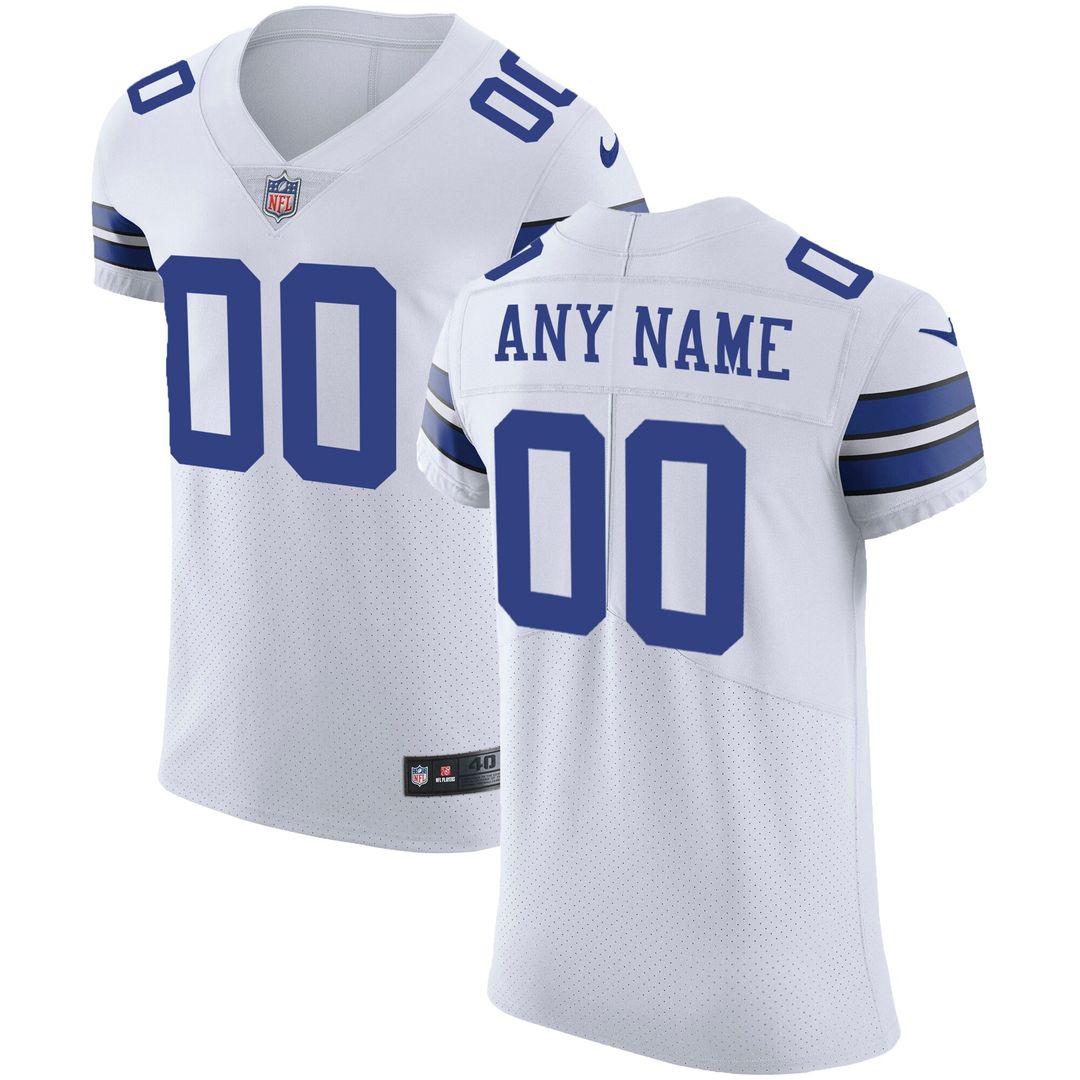 Dallas Cowboys Nike Vapor Untouchable Custom Elite Official Jersey - White