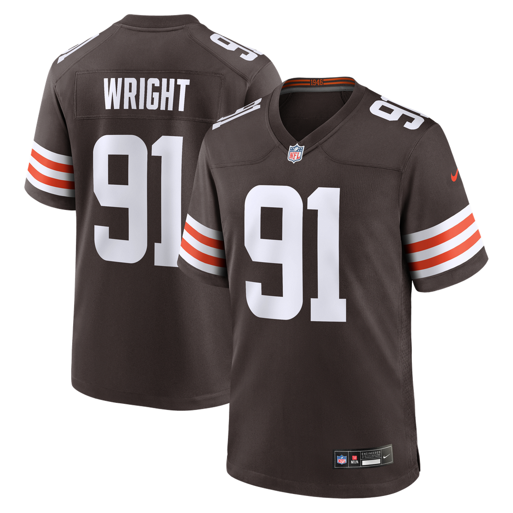 Alex Wright Cleveland Browns Nike Team Game Official Jersey -  Brown