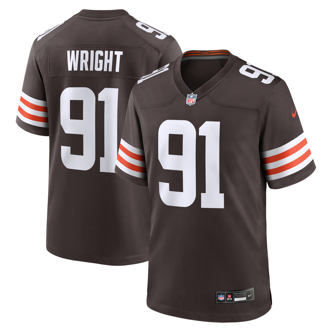 Alex Wright Cleveland Browns Nike Team Game Official Jersey -  Brown