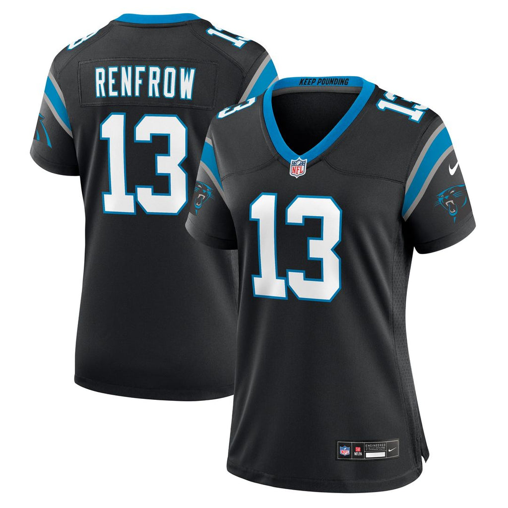 Hunter Renfrow Carolina Panthers Nike Women's Team Game Official Jersey -  Black