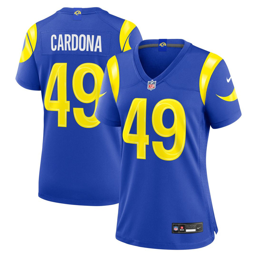 Joe Cardona Los Angeles Rams Nike Women's Team Game Official Jersey -  Royal