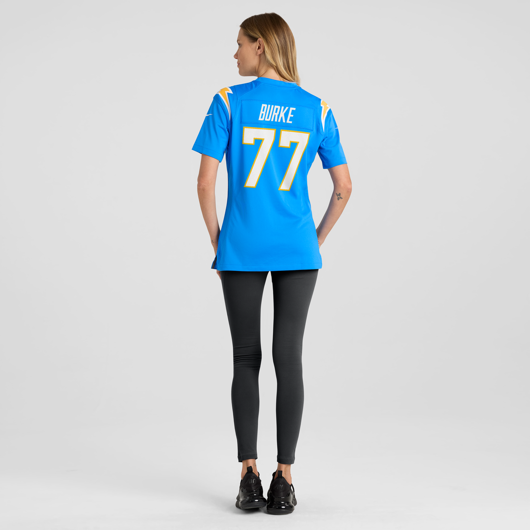 Travis Burke Los Angeles Chargers Nike Women's Team Game Jersey - Powder Blue