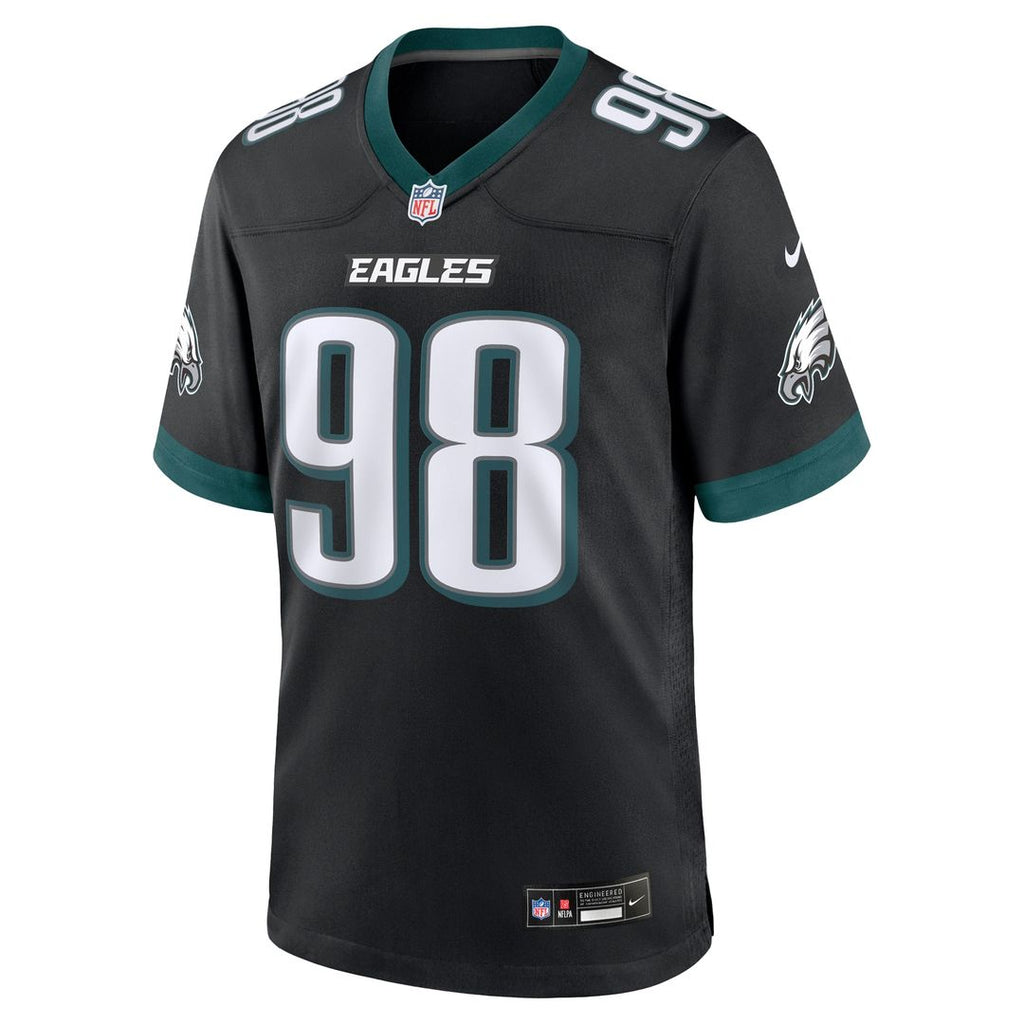 Jalen Carter Philadelphia Eagles Nike Alternate Game Player Official Jersey - Black