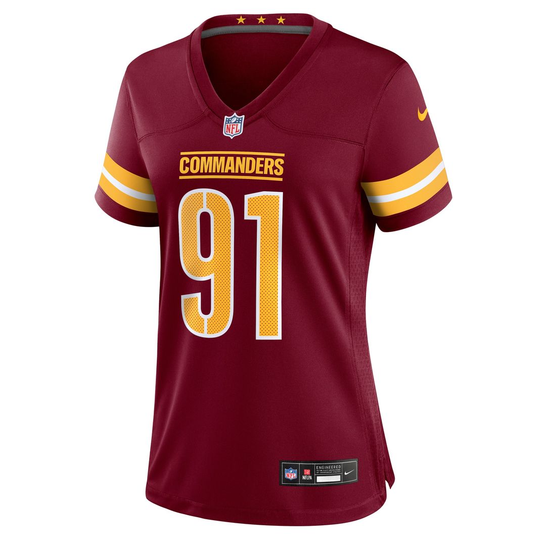 Deatrich Wise Jr. Washington Commanders Nike Women's Team Game Jersey - Burgundy