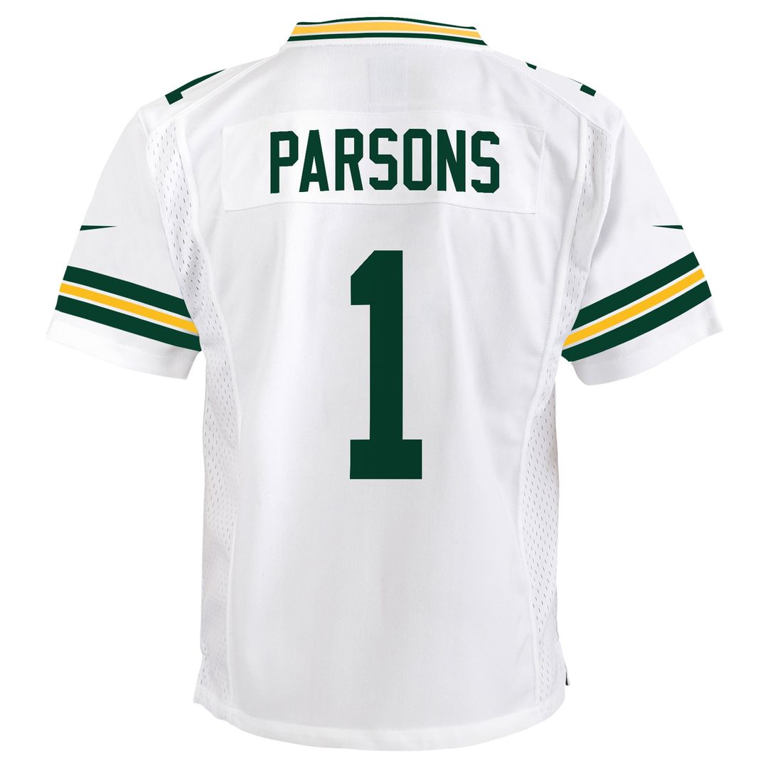 Micah Parsons Green Bay Packers Nike Youth White Game Official Jersey - White