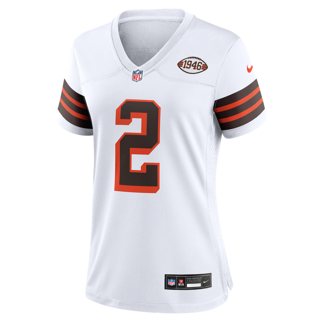 Shedeur Sanders Cleveland Browns Nike Women's Alternate Game Jersey - White