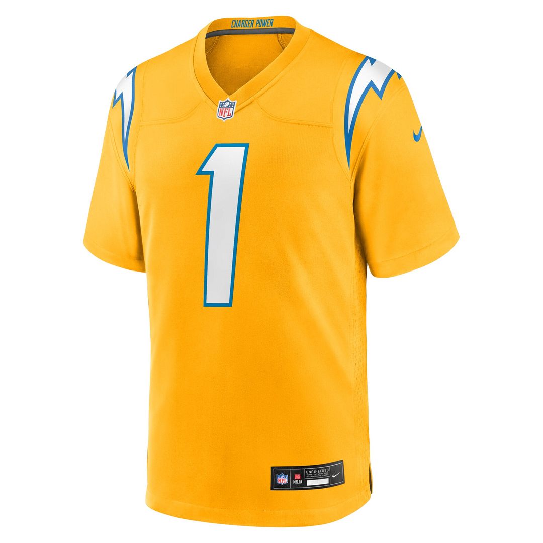 Quentin Johnston Los Angeles Chargers Nike Alternate Charger Power Game Player Official Jersey - Gold