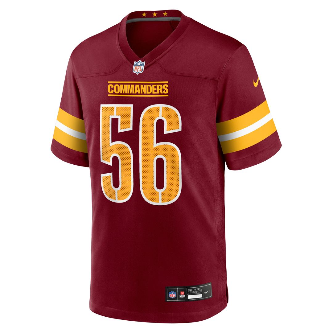 Kain Medrano Washington Commanders Nike Team Game Jersey - Burgundy