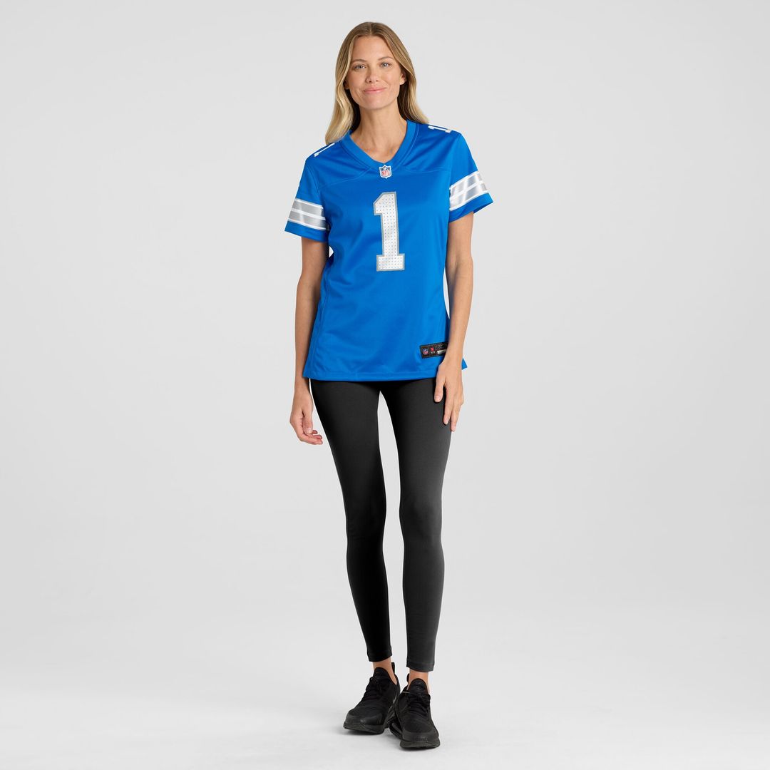 Number 1 Mom Detroit Lions Nike Game Official Jersey - Blue
