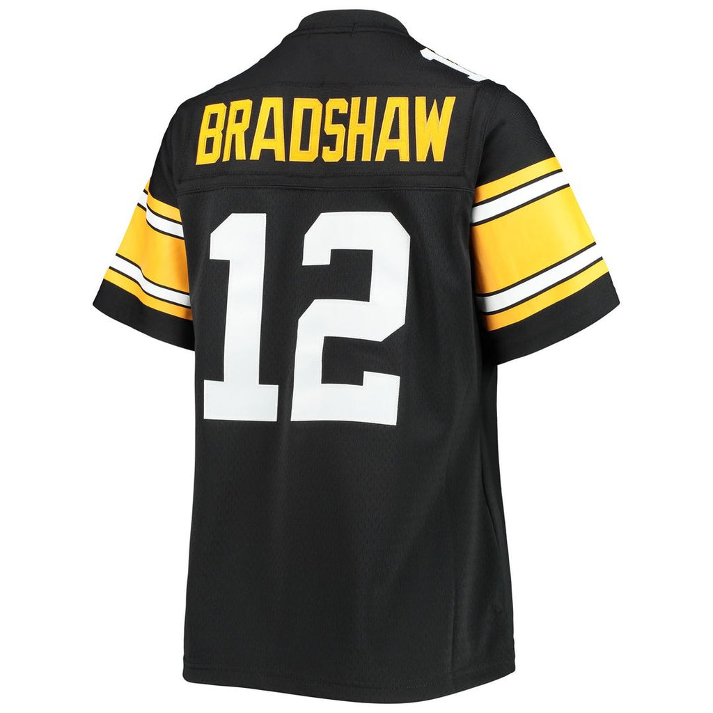 Terry Bradshaw Pittsburgh Steelers Mitchell & Ness Women's Legacy Player Replica Jersey - Black