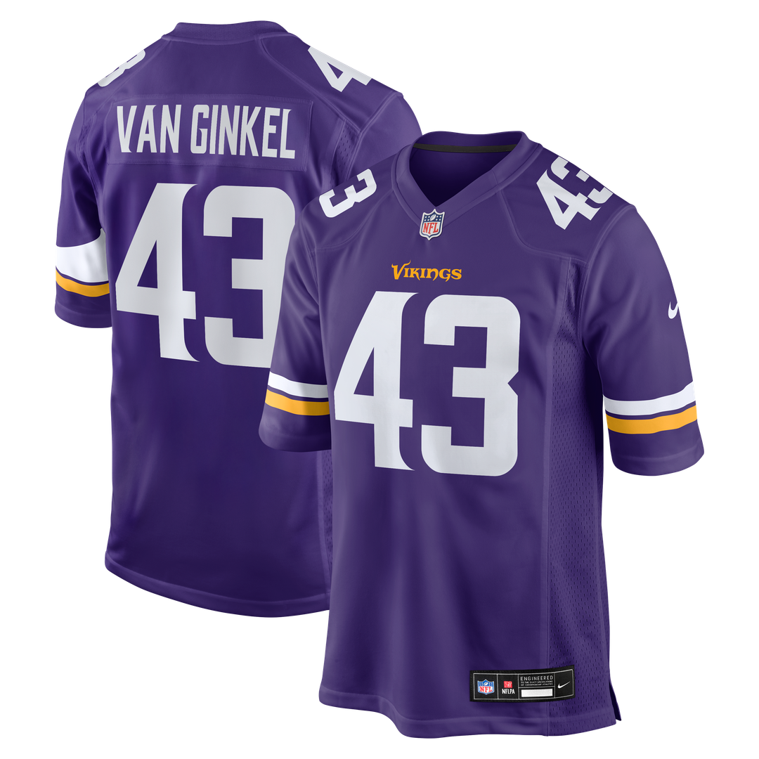 Andrew Van Ginkel Minnesota Vikings Nike Team Game Jersey - Purple
