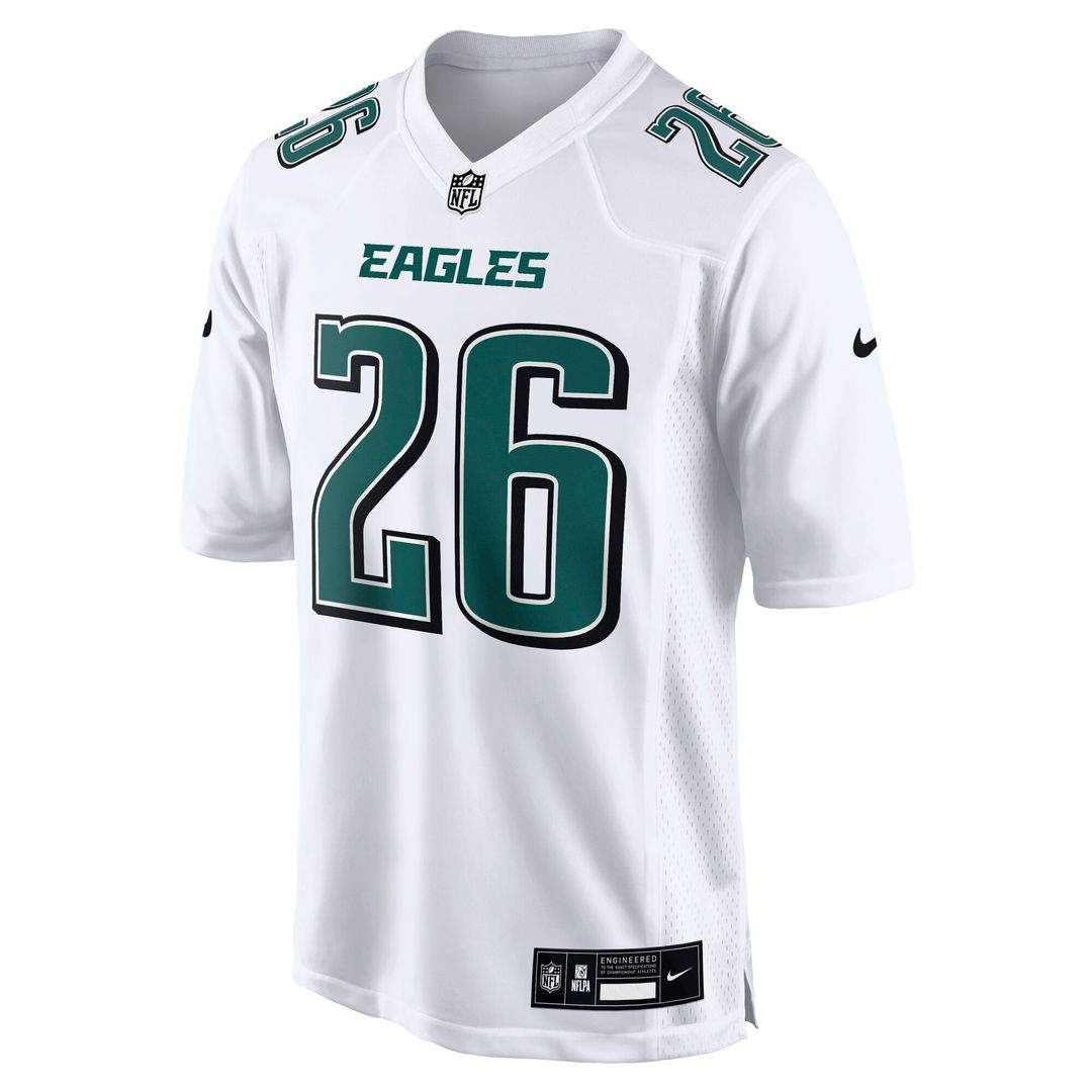 Saquon Barkley Philadelphia Eagles Nike Fashion Game Official Jersey - Tundra White