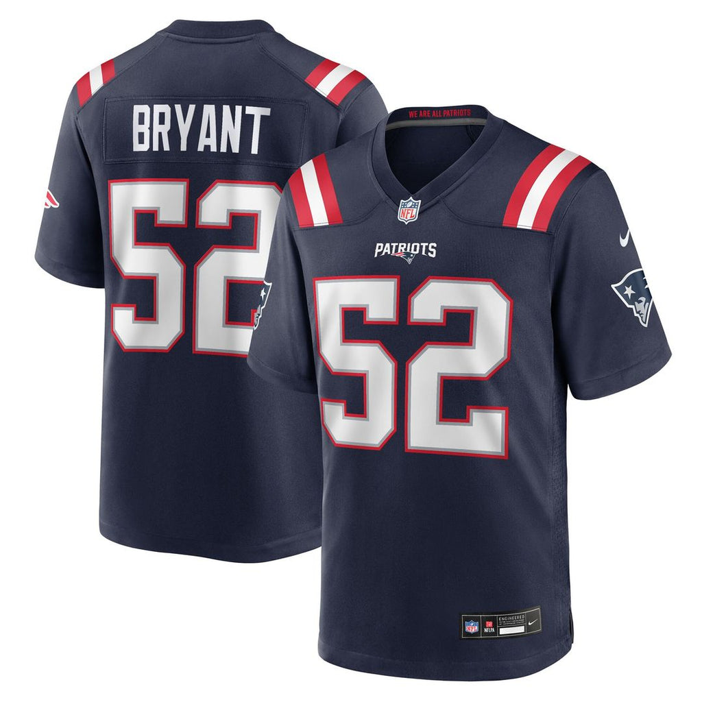 Marcus Bryant New England Patriots Nike Team Game Official Jersey -  Navy